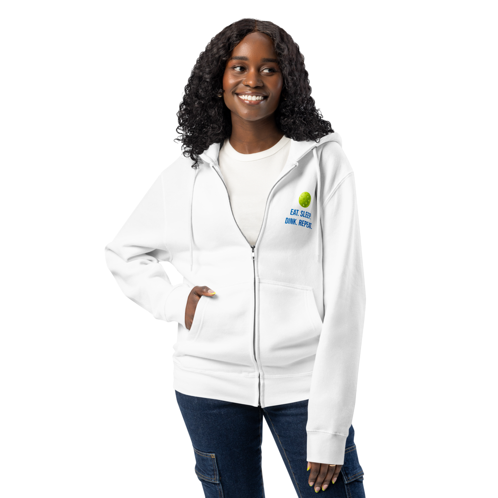 Eat. Sleep. Dink. Repeat. – Premium Full-Zip Hoodie