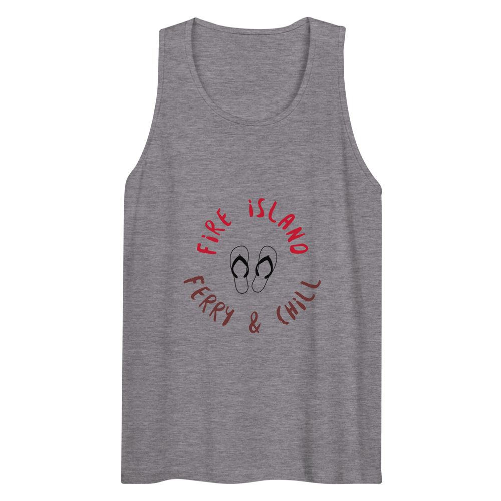 Fire Island Ferry & Chill – Men’s Premium Tank Top