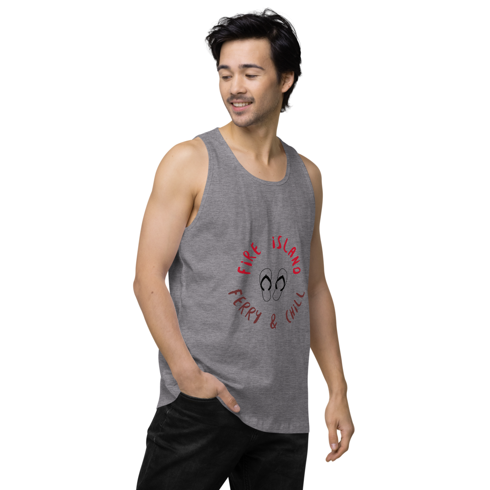Fire Island Ferry & Chill – Men’s Premium Tank Top