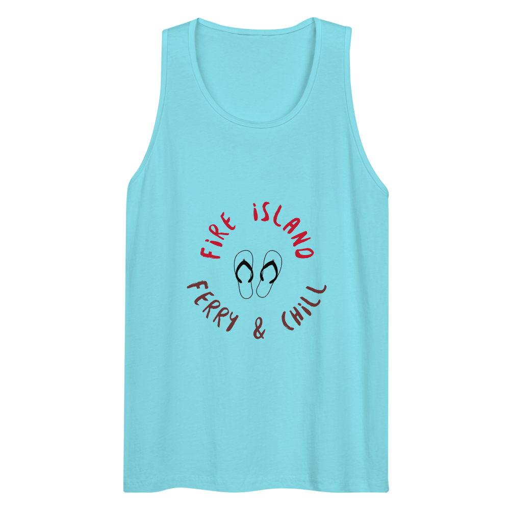 Fire Island Ferry & Chill – Men’s Premium Tank Top