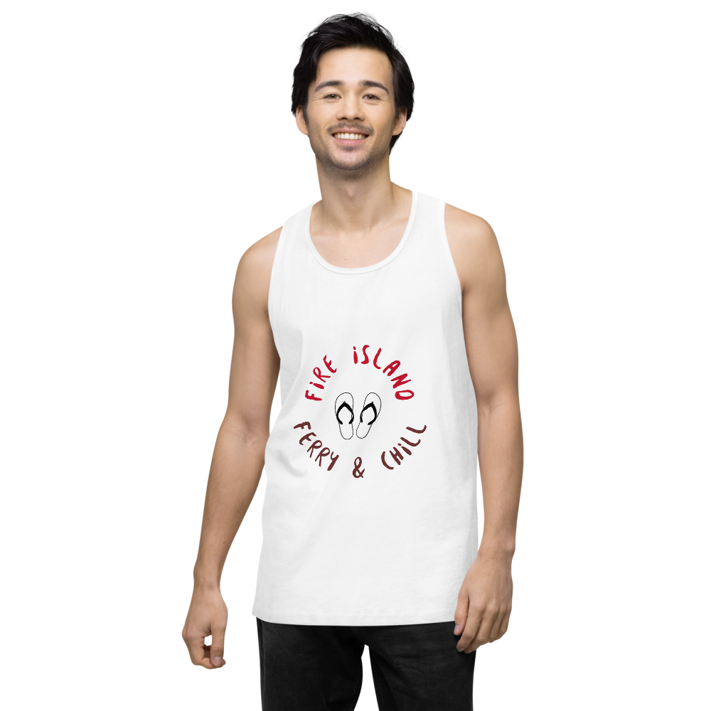 Fire Island Ferry & Chill – Men’s Premium Tank Top