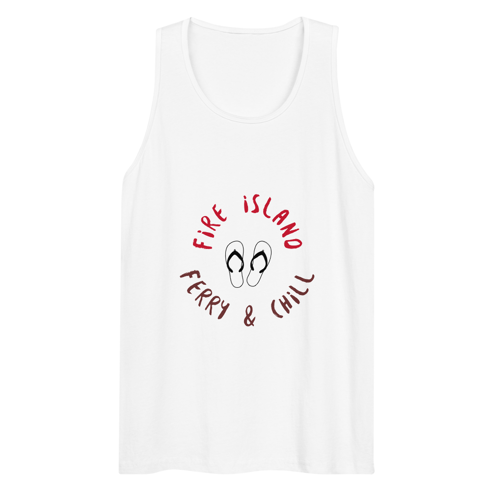 Fire Island Ferry & Chill – Men’s Premium Tank Top