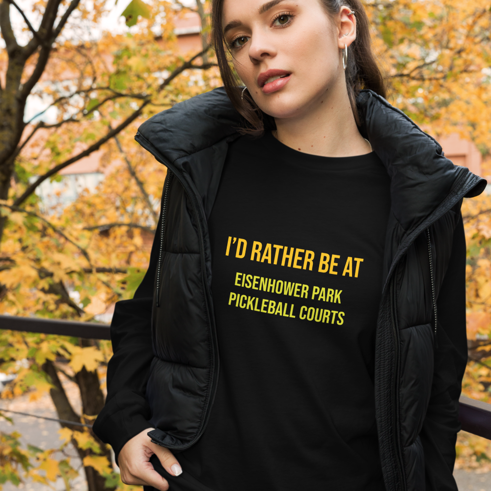 Eisenhower Park - Unisex Long Sleeve Black Tee