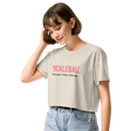Pickleball Cheaper Than Therapy – Women’s Crop Top (blk text)